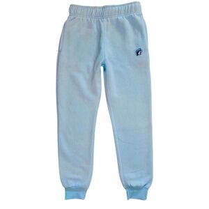 Buc-ee’s Baby Blue Fleece Jogger Sweat Pants with Elastic Drawstring Waist NWOT